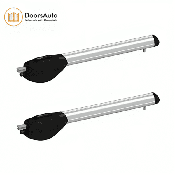 DoorsAuto BR20 series 4 meters robust automatic gate actuators, showcasing a pair of high-strength, elongated motors designed for efficient gate movement and durability.