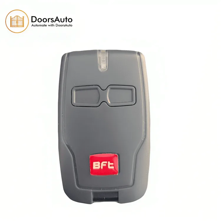 BFT Mitto two button remote control handset with black case and BFT logo
