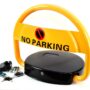 Remote control parking lock barrier with waterproof design and rechargeable battery