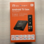 Z1 MAX Android TV Box 8K Google TV with Allwinner H618 processor and Bluetooth voice remote control — front view