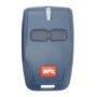 Describe the real photo, for example: BFT Mitto B RCB two button remote control handset with black case