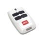 BFT Mitto four button remote control in a clear ice white case