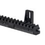 One metre length of BFT module 4 nylon rack with gear teeth along the top edge for a sliding gate motor