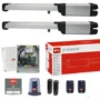 Single BFT PHOBOS BT B40 swing gate motor in aluminium housing with extended arm and personal key release cap