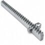 CAME CGZS module 4 galvanised steel gate rack, 30 by 8 mm and one metre long, with fixing holes and spacers