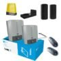CAME FAST FA70230 swing gate motor with a hinged transmission arm fixed to a pillar beside a gate leaf