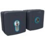 CAME SELD1FDG surface mounted key selector switch with a DIN cylinder and blue backlight, for automatic gates