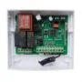 Rolling shutter tubular motor controller board in a white enclosure, showing screw terminals, timer adjustment dials and the aerial wire for the 433.92 MHz receiver