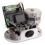 Somfy Elixo 230V RTS control board, a green circuit board with removable terminal blocks and a radio antenna wire