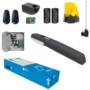 CAME AXI20DGS grey 24V swing gate motor with an arm fixed to a pillar beside a gate leaf