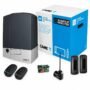 CAME BXV08AGS 800 kg sliding gate motor in a grey housing on a base plate beside a gate rack